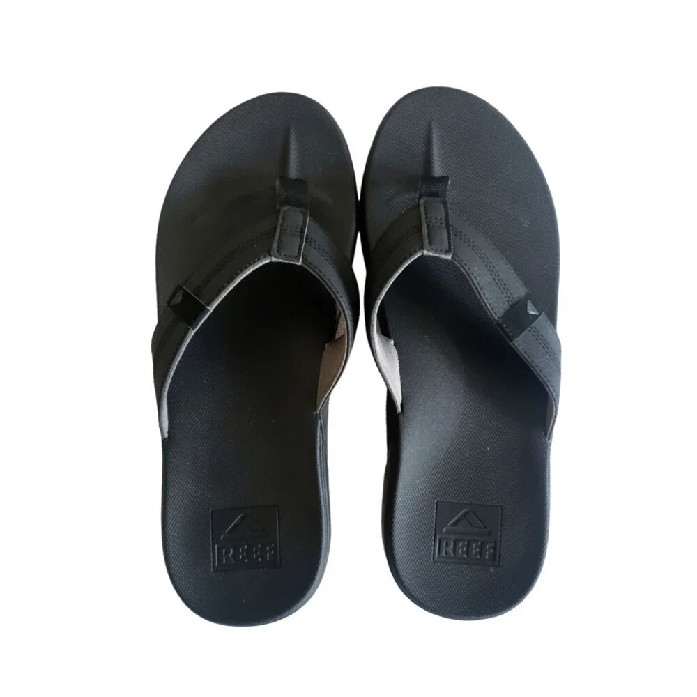 Reef Men's Cushion Phantom Flip-Flop Thong Sandals Black Size 12 NEW